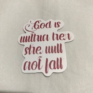3/$15 - God is Within Her She Will Not Fall Sticker Bible Verse Christianity